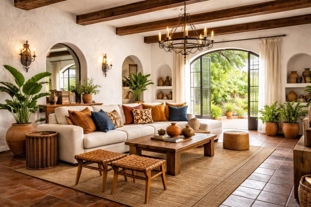 découvrez les tendances actuelles en décoration pour créer une maison au style hacienda espagnole, alliant charme traditionnel, couleurs chaleureuses et matériaux naturels.