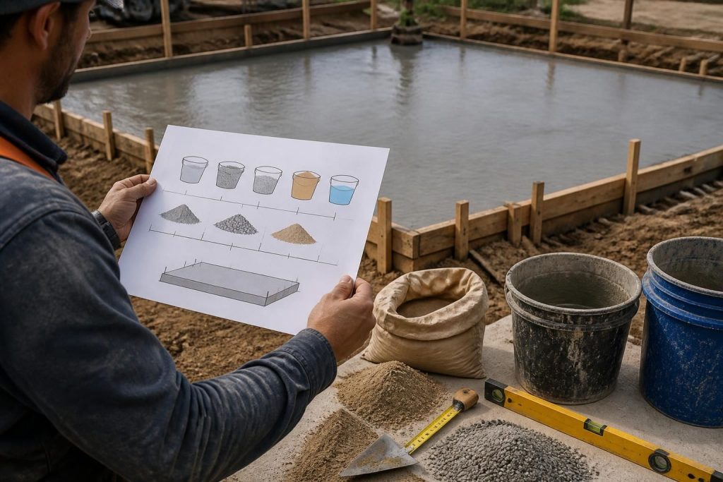 découvrez comment calculer précisément les proportions des matériaux pour réussir la préparation de votre dalle en béton, garantie d'une structure solide et durable.