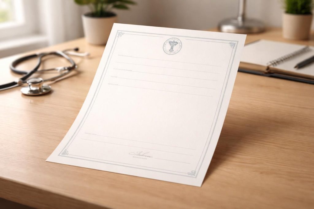 modèle de certificat médical pour faciliter la réduction du préavis de votre logement, simple et conforme aux exigences légales.